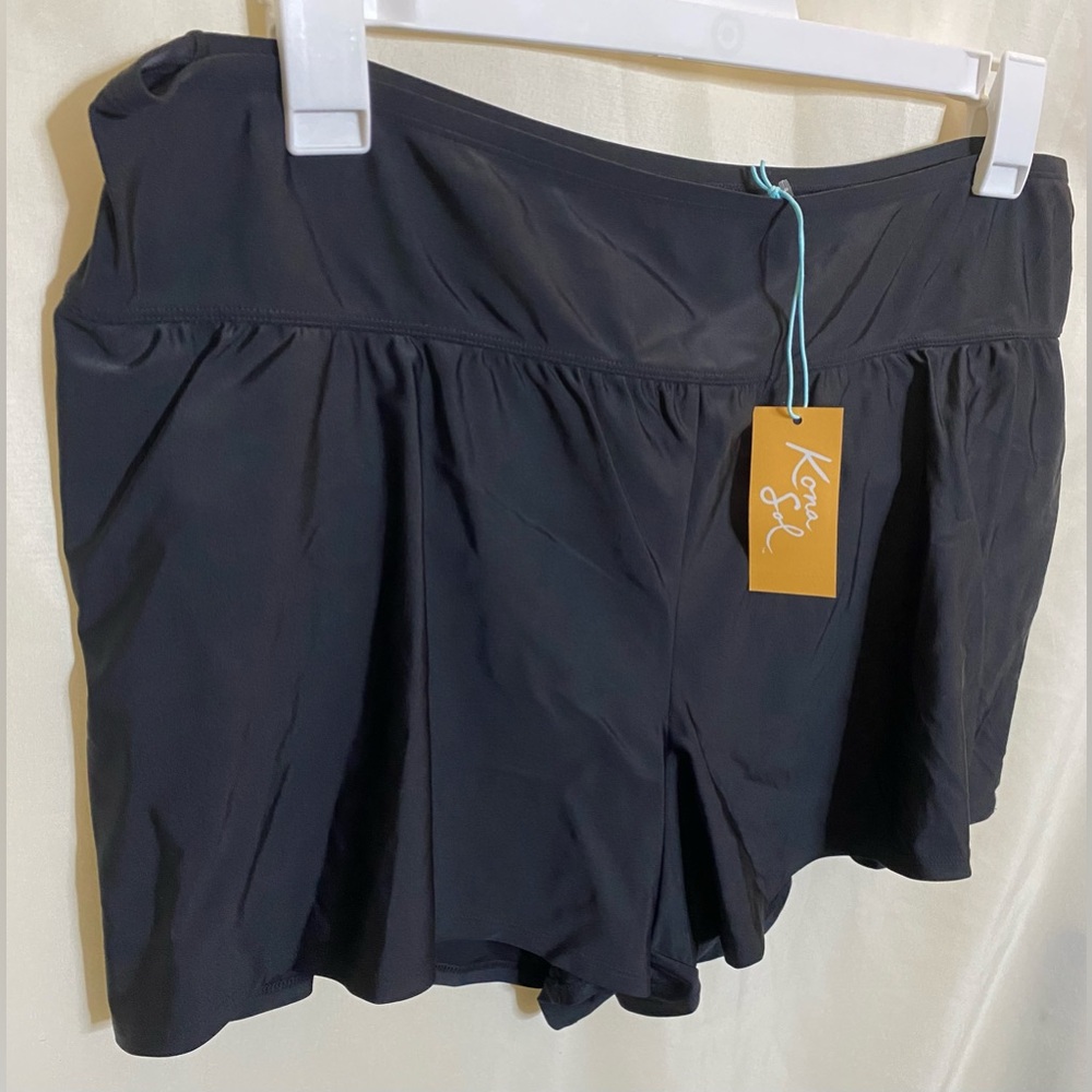 NWT Kona Sol Plus Size Black Athletic/Board/Swim Shorts - Picture 3 of 8
